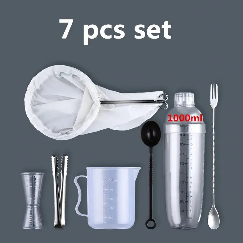 Plastic Martini Cocktail Shaker 350ml/530ml/700ml/1000ml