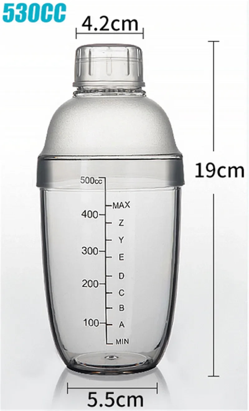 Plastic Martini Cocktail Shaker 350ml/530ml/700ml/1000ml
