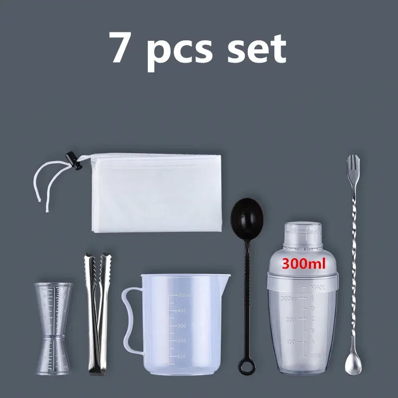 Plastic Martini Cocktail Shaker 350ml/530ml/700ml/1000ml