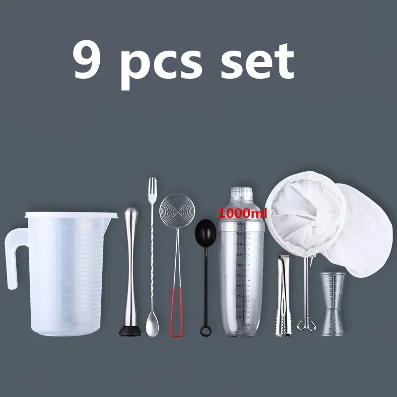 Plastic Martini Cocktail Shaker 350ml/530ml/700ml/1000ml