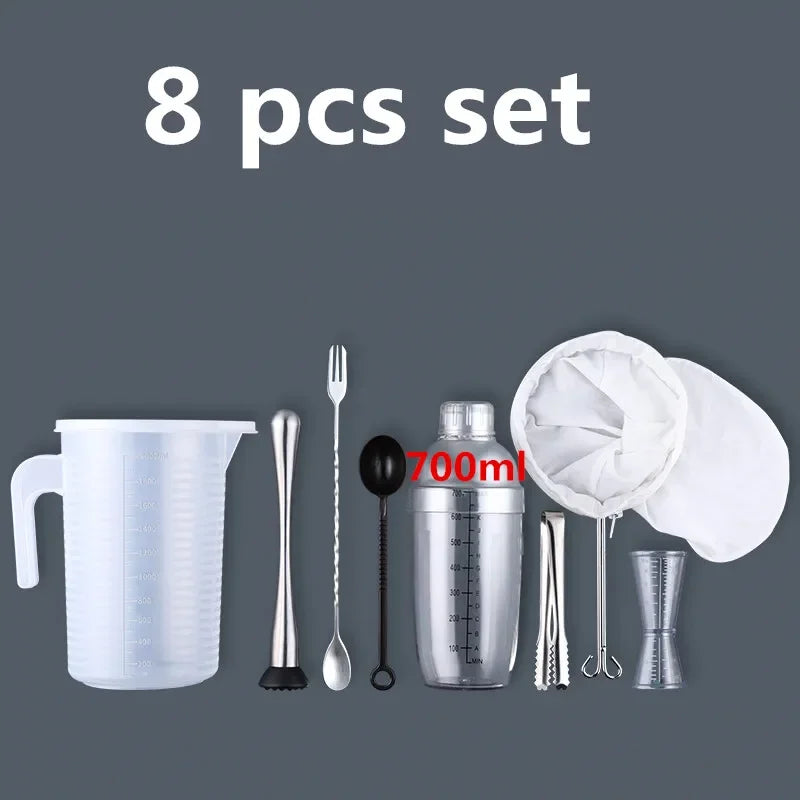 Plastic Martini Cocktail Shaker 350ml/530ml/700ml/1000ml