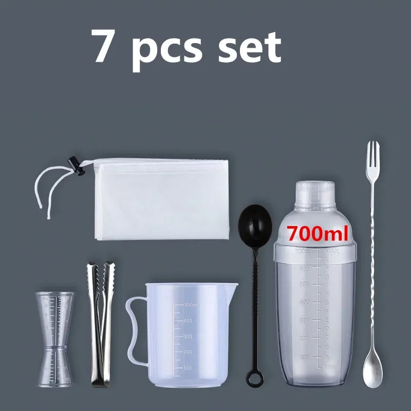 Plastic Martini Cocktail Shaker 350ml/530ml/700ml/1000ml