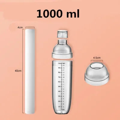 Plastic Martini Cocktail Shaker 350ml/530ml/700ml/1000ml