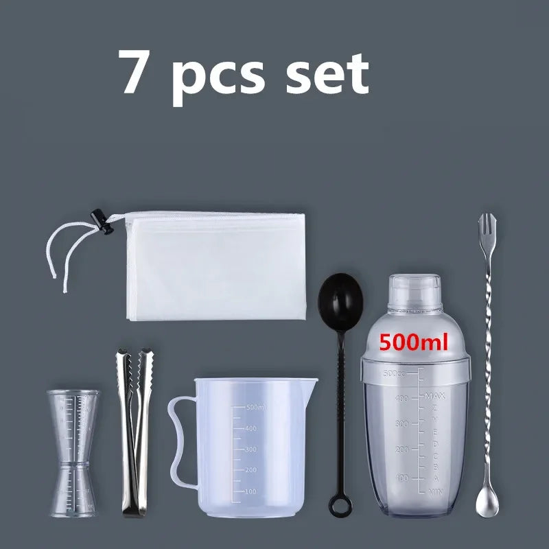 Plastic Martini Cocktail Shaker 350ml/530ml/700ml/1000ml