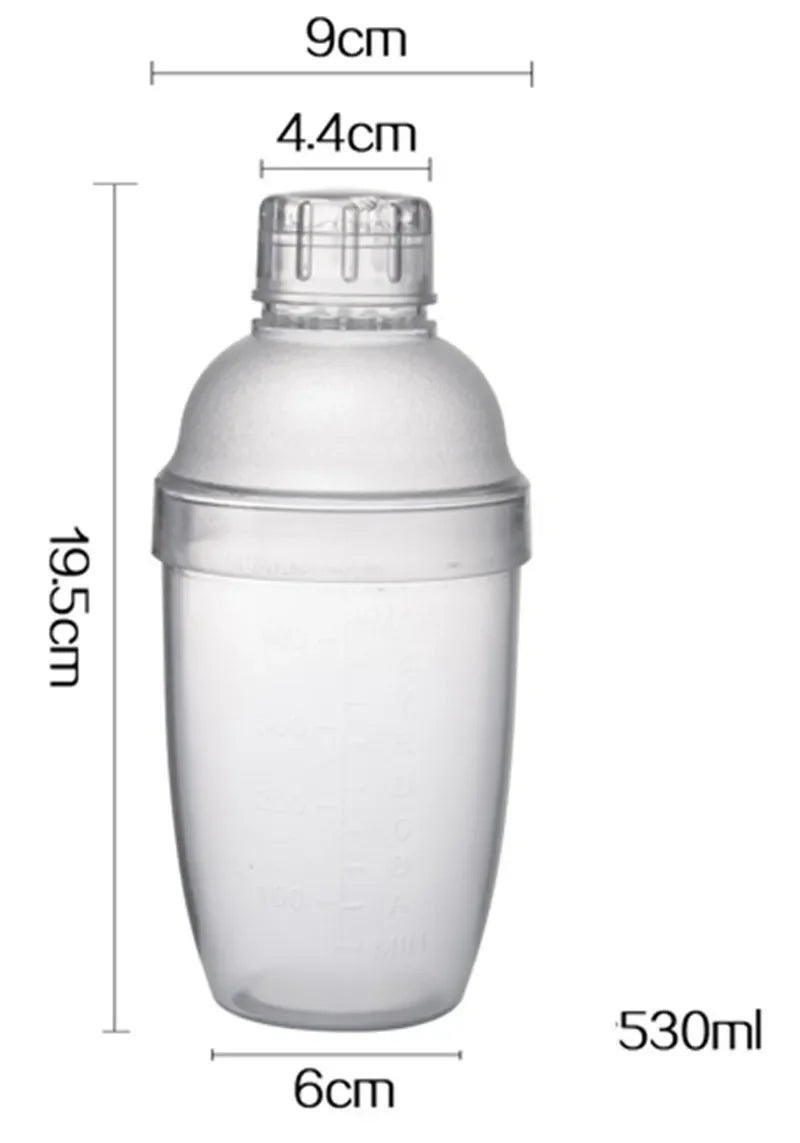 Plastic Martini Cocktail Shaker 350ml/530ml/700ml/1000ml