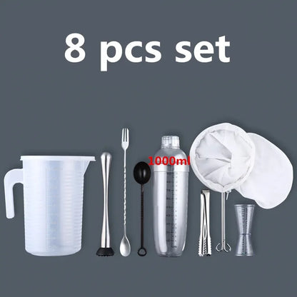 Plastic Martini Cocktail Shaker 350ml/530ml/700ml/1000ml